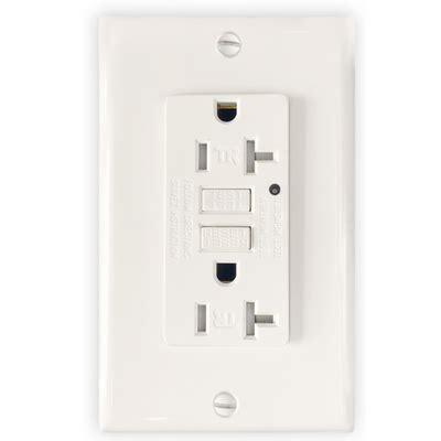 Self Test GFCI Outlet 20A 125V TR Duplex Receptacle Ground Fault