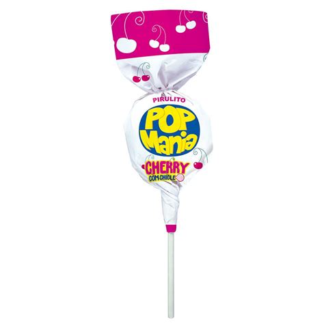 Pirulito Pop Mania Cherry 600g 50 Unidades Riclan Mercadoce