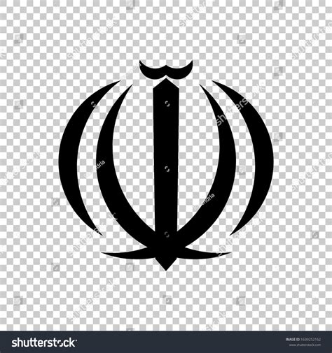 Emblem Iran Icon Isolated On Transparent Stock Vector (Royalty Free ...