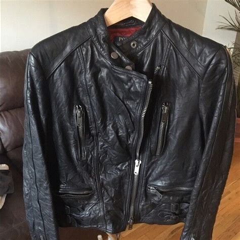 Ralph Lauren Leather Motorcycle Jacket Gem