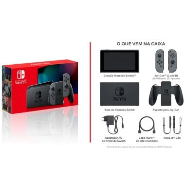 Console Nintendo Switch Cinza Nacional Console Nintendo Switch