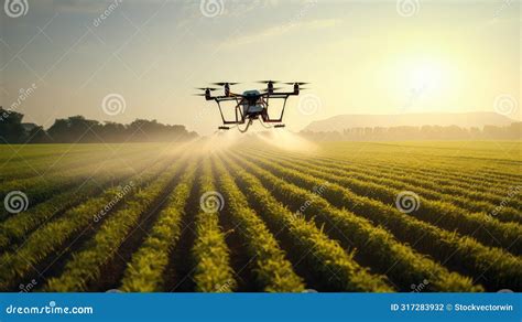 Agriculture Drone Using Lidar Scanning To Spray Fertilizer On The