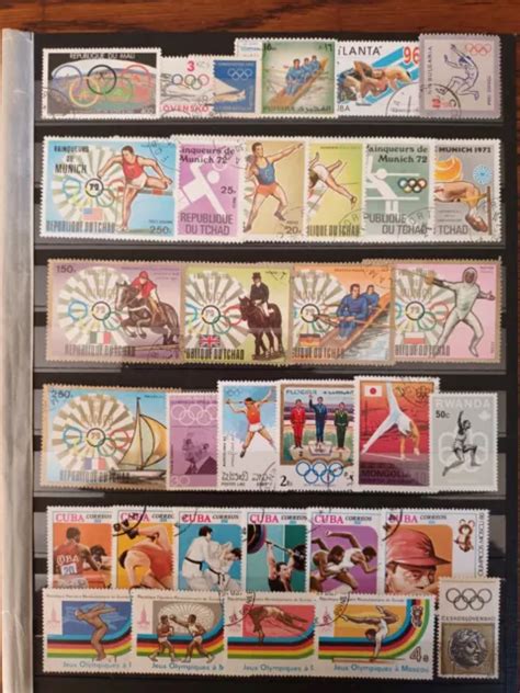 Lot De 33 Timbres Thématique Jeux Olympiques The 562 Eur 1 40 Picclick Fr