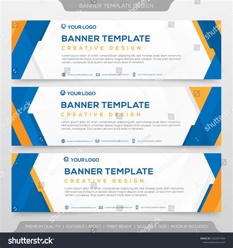 Set Abstract Banner Template Minimalist Style Stock Vector Royalty