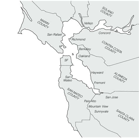 1 Map of the Bay Area. Source: Rafael Essl, 2021. | Download Scientific ...