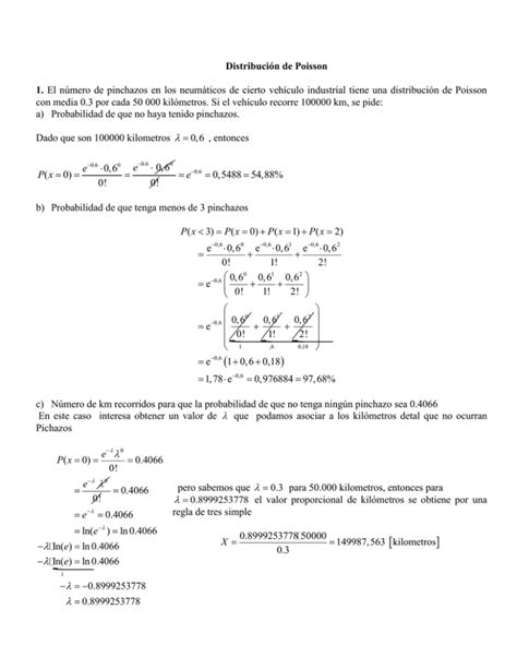 Problemas Distribucion De Poisson Un Poco