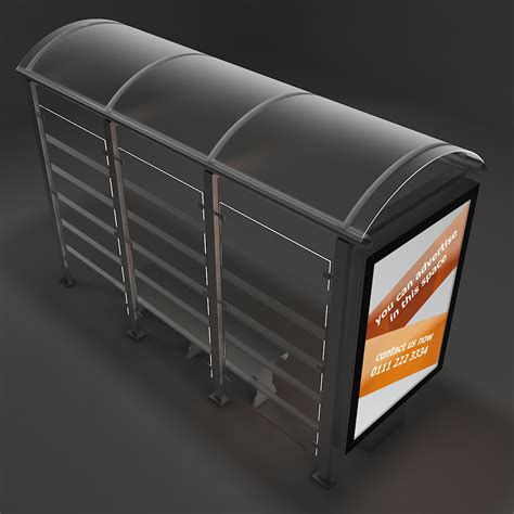 bus minibus stop model turbosquid