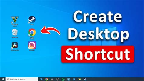 How To Create Shortcut On Desktop Windows 10 Youtube