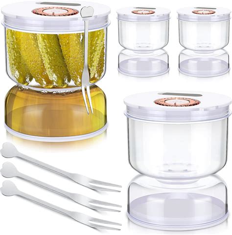 Amazon Jinei Pack Pickle Jar With Strainer Flip Oz Pickle