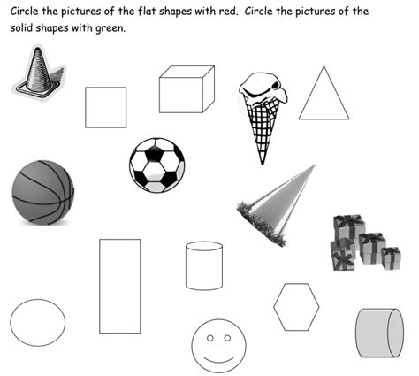 2d Vs 3d Shapes Kindergarten