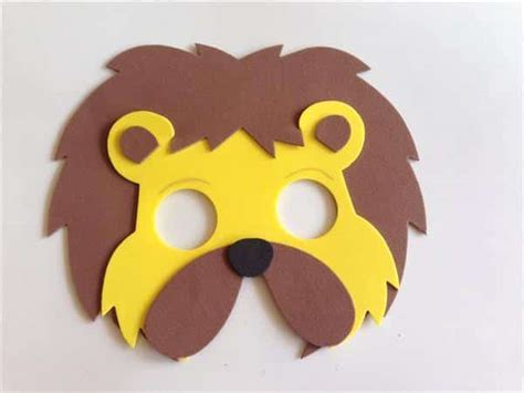 Mascara De Leão Infantil - Máscara de Leão: moldes e modelos - Artesanato Passo a Passo!