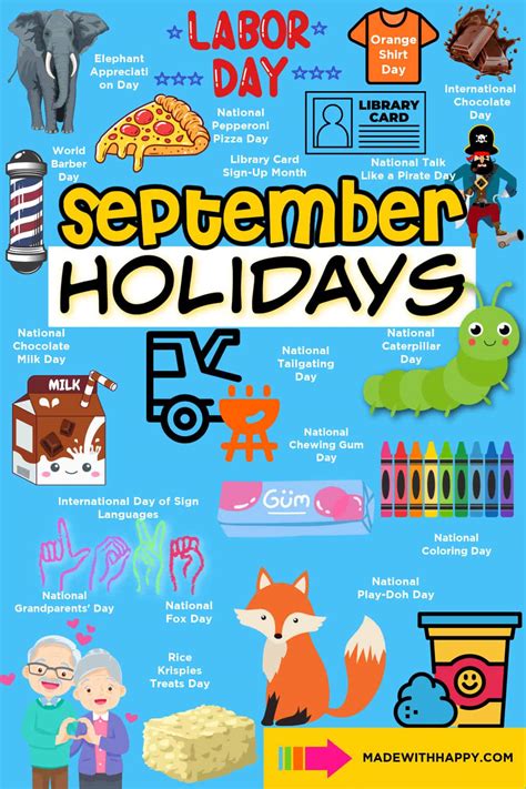 Month Of September Holidays