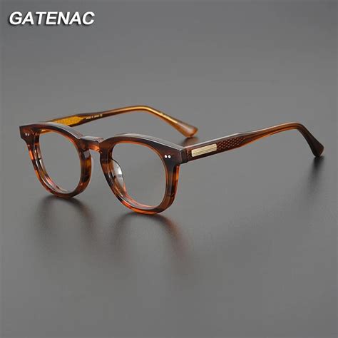 Vintage Acetate Glasses Frame Men Women Retro Prescription Myopia Eyeglasses Frame 2023 New