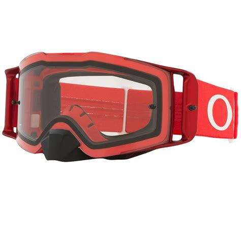 Oakley Front Line Motocross Goggles Moto Red Clear Lens