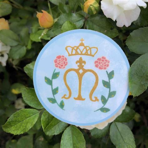 marian  symbol catholic vinyl sticker catholic artwork virgin