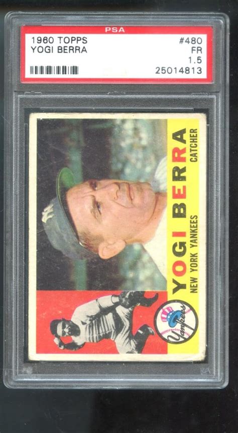 Amazon 1960 Topps 480 Yogi Berra PSA 1 5 Graded Baseball Card MLB