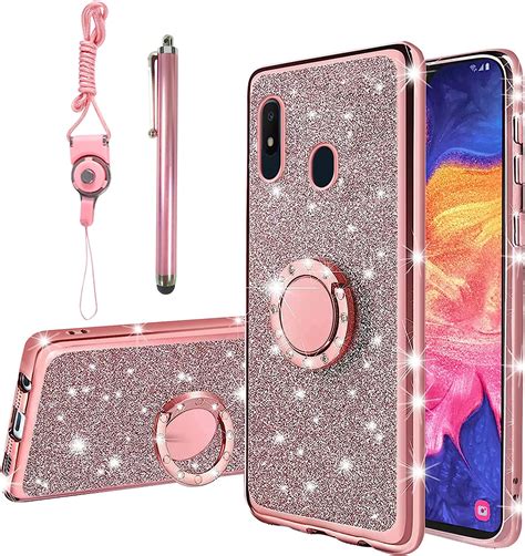 Kudini For Samsung A10e Case Galaxy A10e Phone Case For Women Glitter Crystal Soft