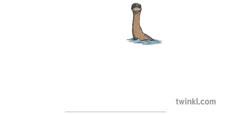 Loch Ness Monster Front Illustration Twinkl