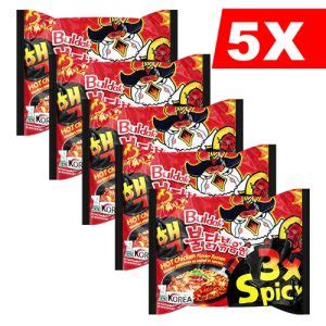 Samyang 3x Spicy Buldak Hot Chicken Ramen Noodles 5 Pack Supersavings