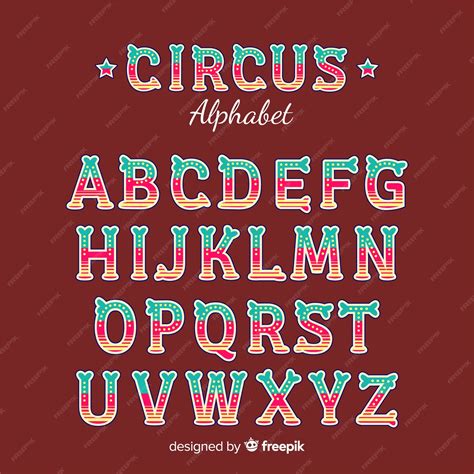Como Se Escreve Circense - Alfabeto de estilo circense | Vector Gratis