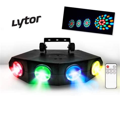 Jeu de lumière de 132 Leds multi faisceaux RVB Ambre RIO LYTOR