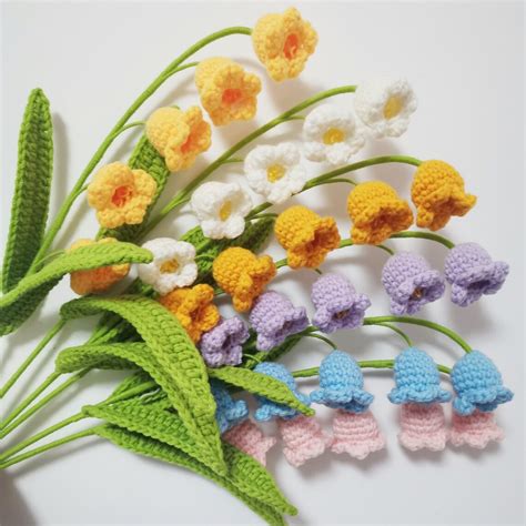 Lily of the Valley Bouquet Plant Decorcrochet Flower Bell - Etsy