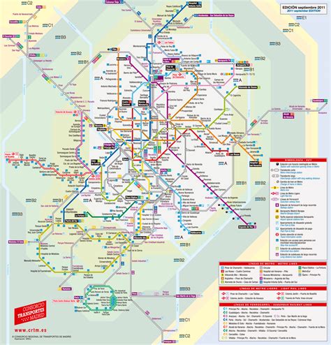 Map of Madrid tram: stations & lines