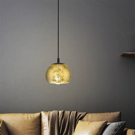 EGLO Albaraccin Gold Glass Pendant Light Wilko