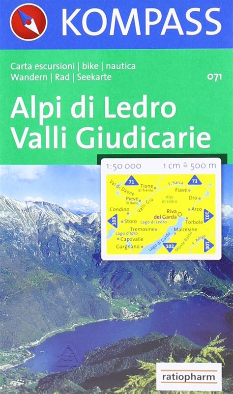 Amazon It Carta Escursionistica N Lago Di Garda Alpi Di Ledro