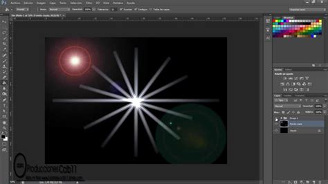 Tutorial Photoshop Crear Destellos De Luz Youtube