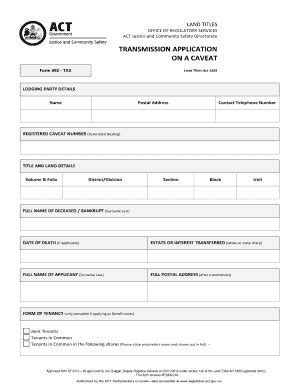 Fillable Online Legislation Act Gov TRANSMISSION APPLICATION ON A