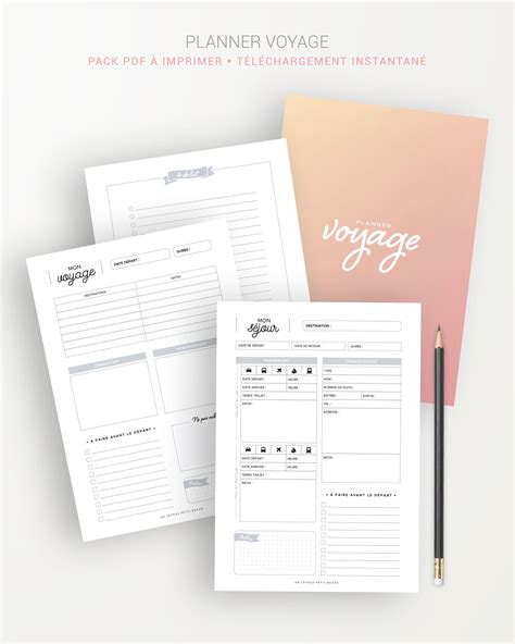 Planner Voyage Imprimer Pour Organiser Les S Jours Et Les Plannings