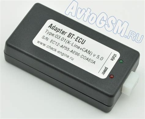 Адаптер BT-ECU K-Line+CAN + программа Check-Engine - соединение со ...