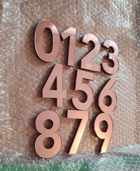 Acrylic Numbers Door Numbers Mirrored Numbers Mm Numbers Etsy