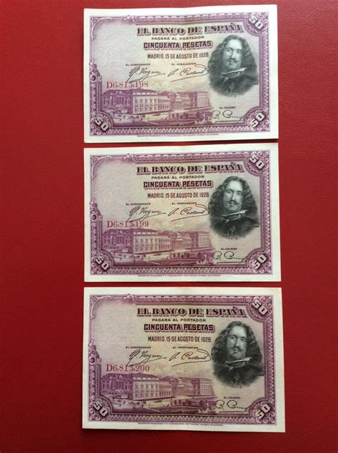 Pesetas Vel Zquez Tr O Correlativo Excelente Conservaci N