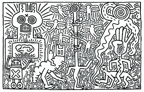 Keith haring - 2 - Pop Art Coloring Pages for adults