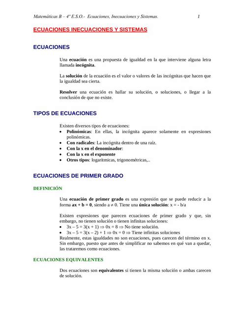 Pdf Ecuaciones Inecuaciones Y Sistemas Matem Ticas B E S O