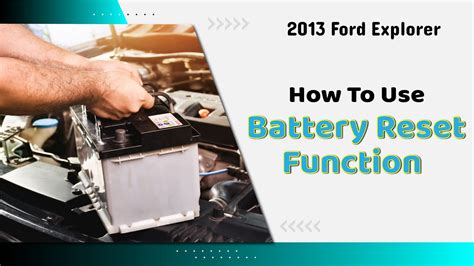 How To Use Battery Reset Function On Sds Ford Explorer Youtube