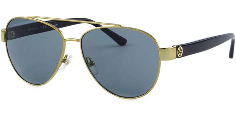 Tory Burch Women S Gold Tone Black Aviator Sunglasses Ty6079 316087 57