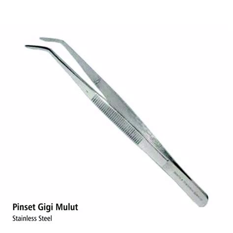 Pinset Baja Stainless Steel Cm Kedokteran Model Bengkok Cm