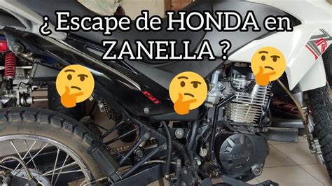 Le Coloco Escape De Honda XR 150 A La Zanella ZR 150 Para Bajar Ruido