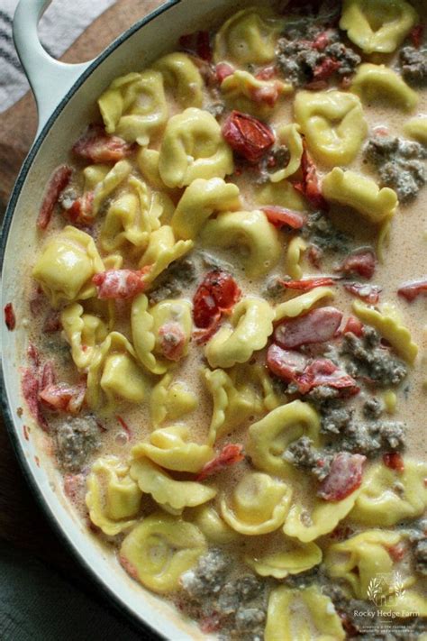 Creamy Italian Sausage Tortellini Skillet Rocky Hedge Farm