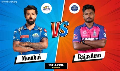 Mi Vs Rr 14th Match Dream11 Team Indian Premier League 2024 On