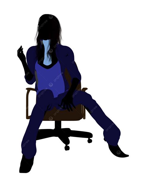 Casual Woman Sitting In A Chair Silhouette Casual Casual Sitting