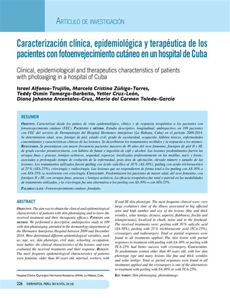 Caracterización clínica epidemiológica y terapéutica de los