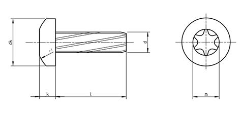 DIN 7516 ATX Self Tapping Thread Cutting Screw With TORX Form A