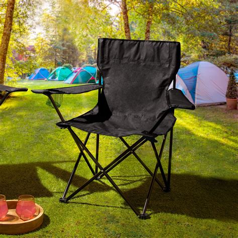 OHS Foldable Camping Chair - Black