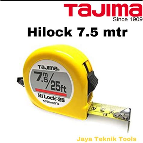 Jual Meteran Tajima Hi Lock 75 Meter Kuning Measuring Tape Shopee