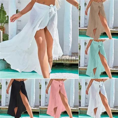 Bamboo Beach Bikini Wrap Cover Up For Women Short Beach Dress For Women