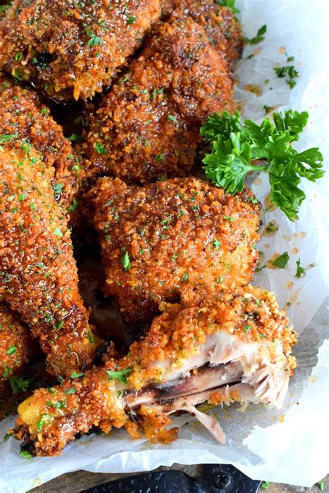 Oven Fried Chicken With Spicy Honey Drizzle Lord Byrons Kitchen Slow Cooker Cashew Chicken